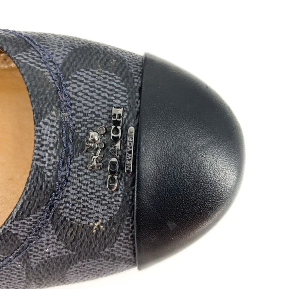 COACH Chelsea Black Smoke Signature Ballet Flats - Picture 15 of 16